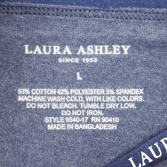 Laura Ashley Womens 5-Pack Tag-Free Cotton Spandex Panties Large Floral Striped - Picture 6 of 12